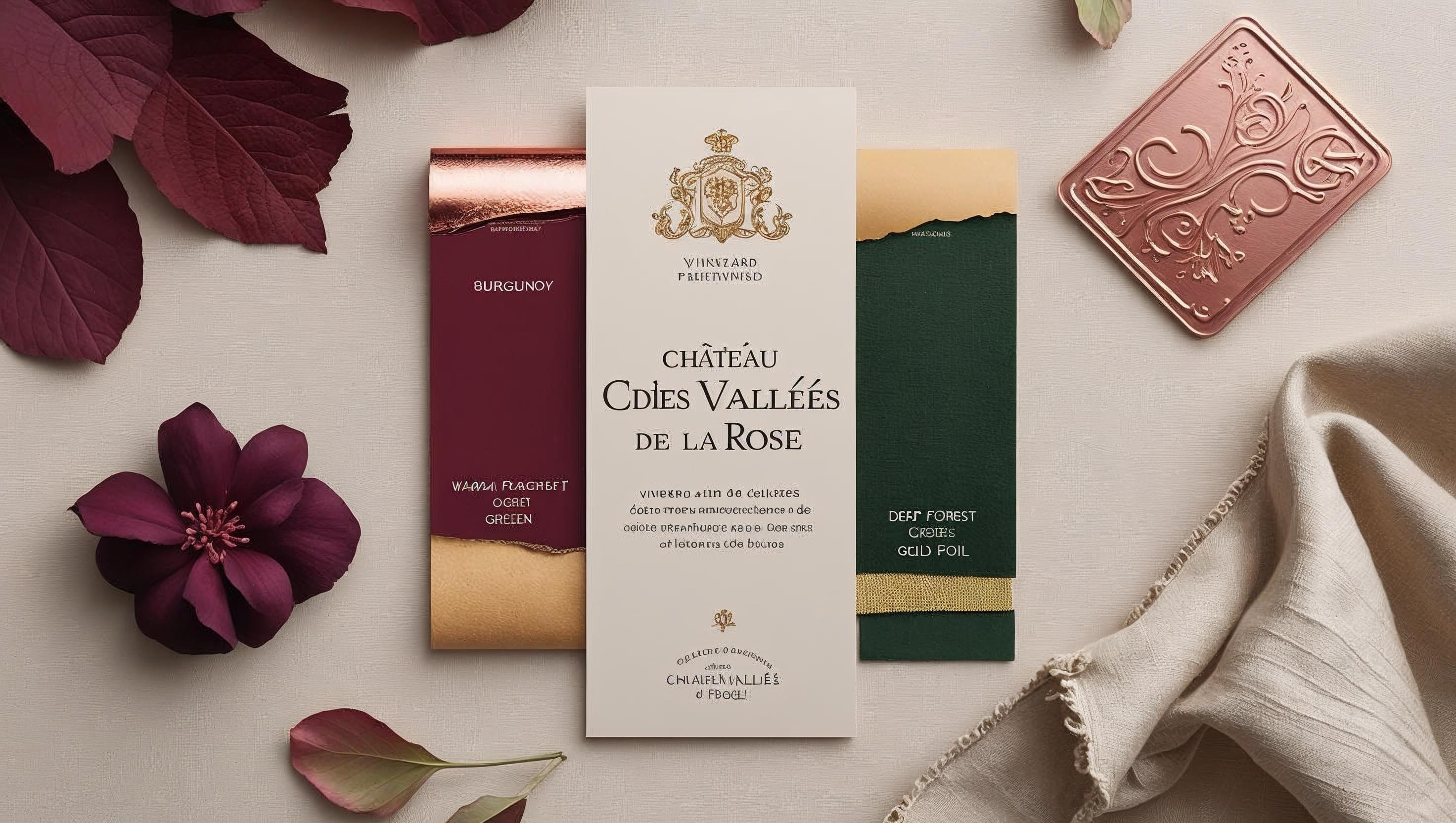 Château des Vallées de la Rose premium wine bottle display