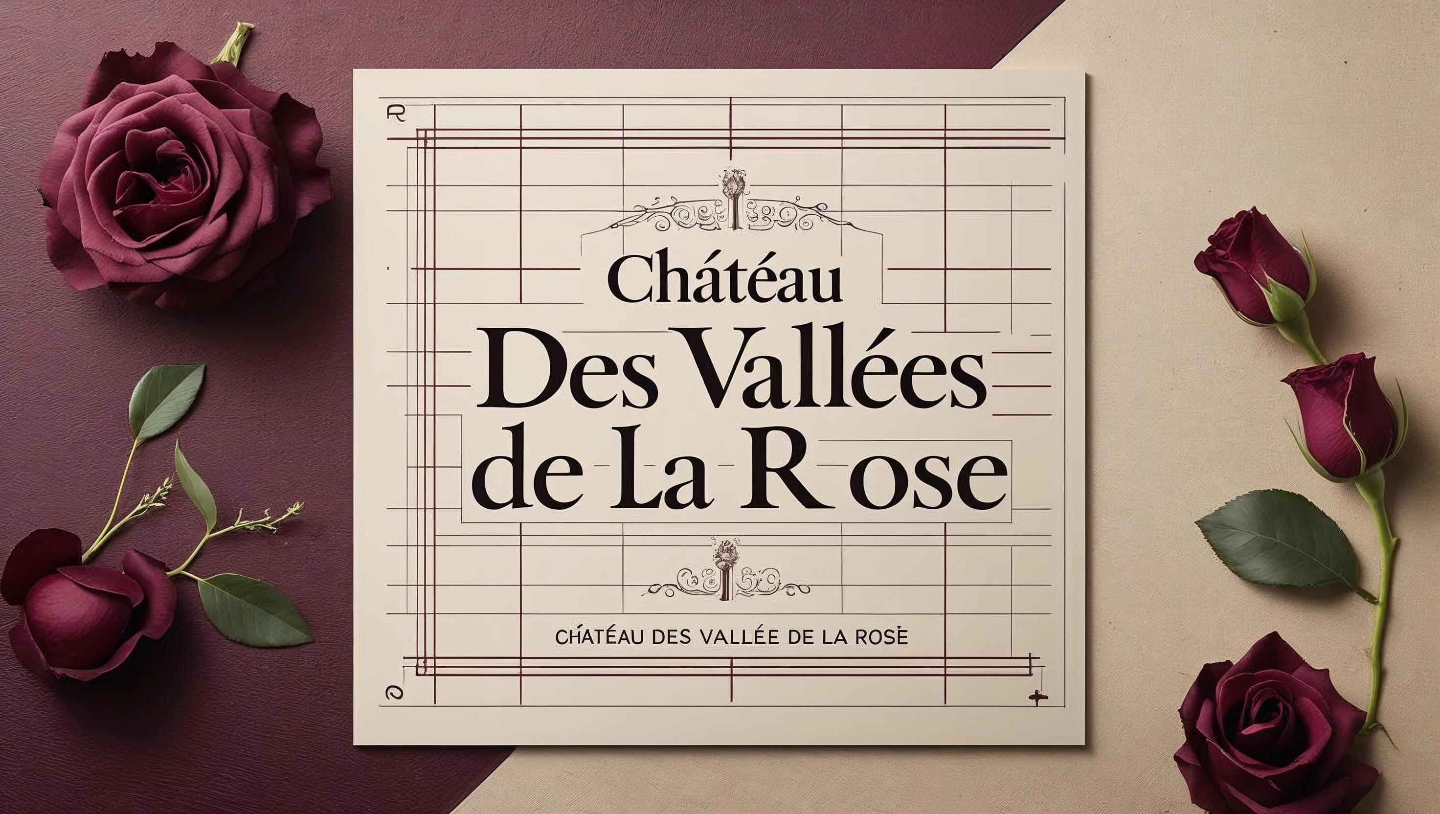 Typography system for Château des Vallées de la Rose