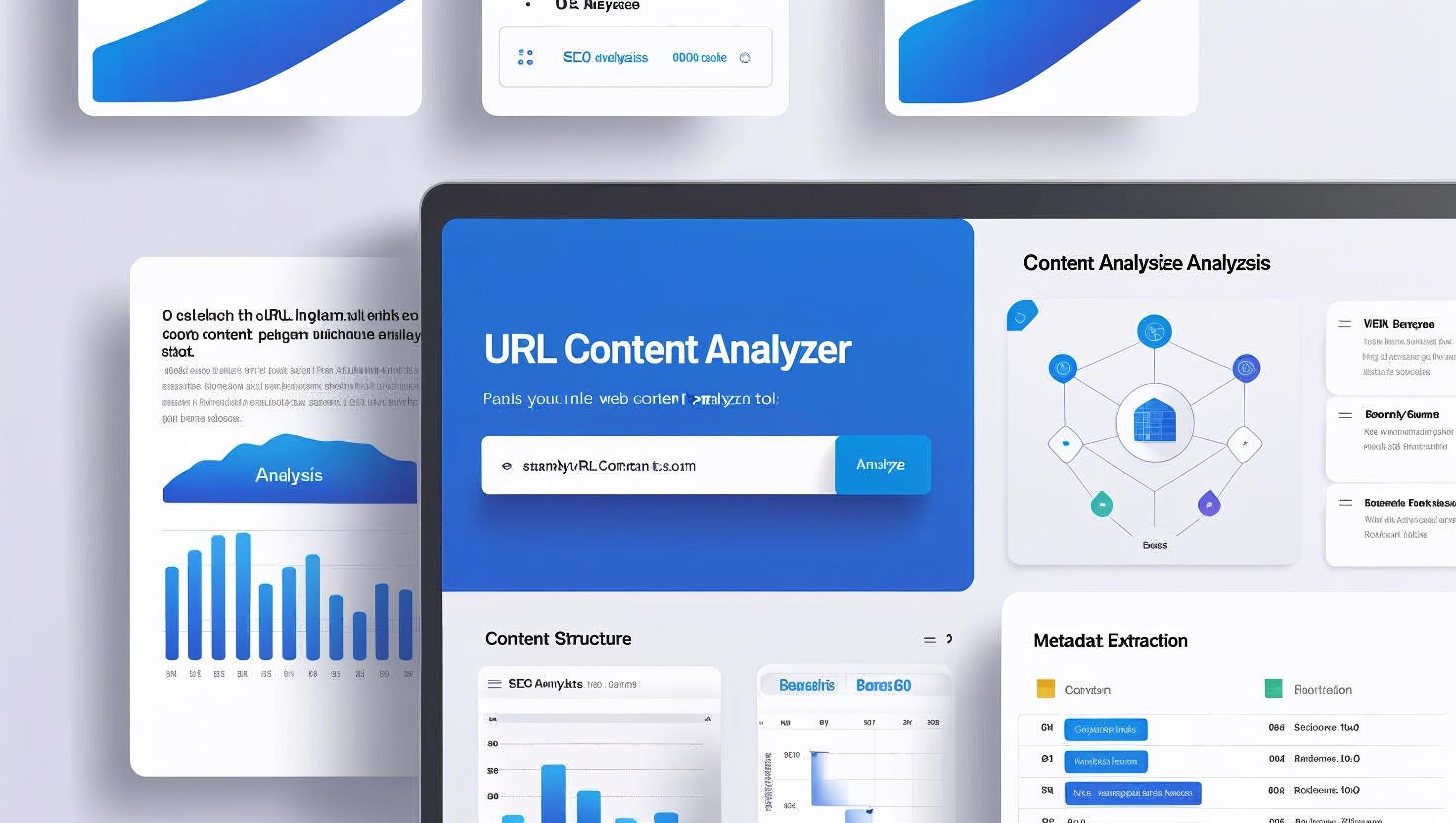 URL Content Analyzer interface showing extracted data from a webpage
