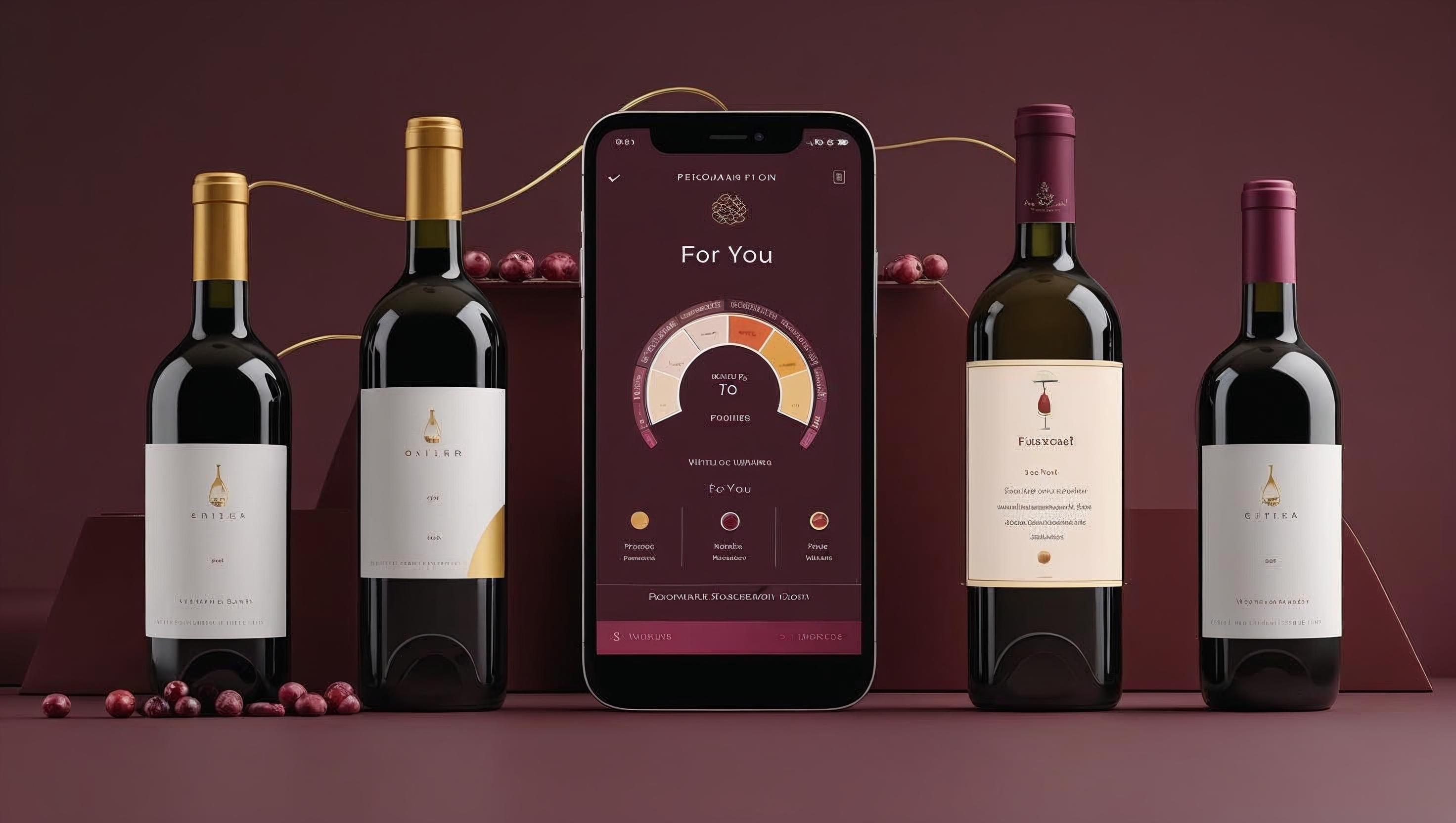Wine Discovery Experience platform showing personalized recommendations and tasting profiles